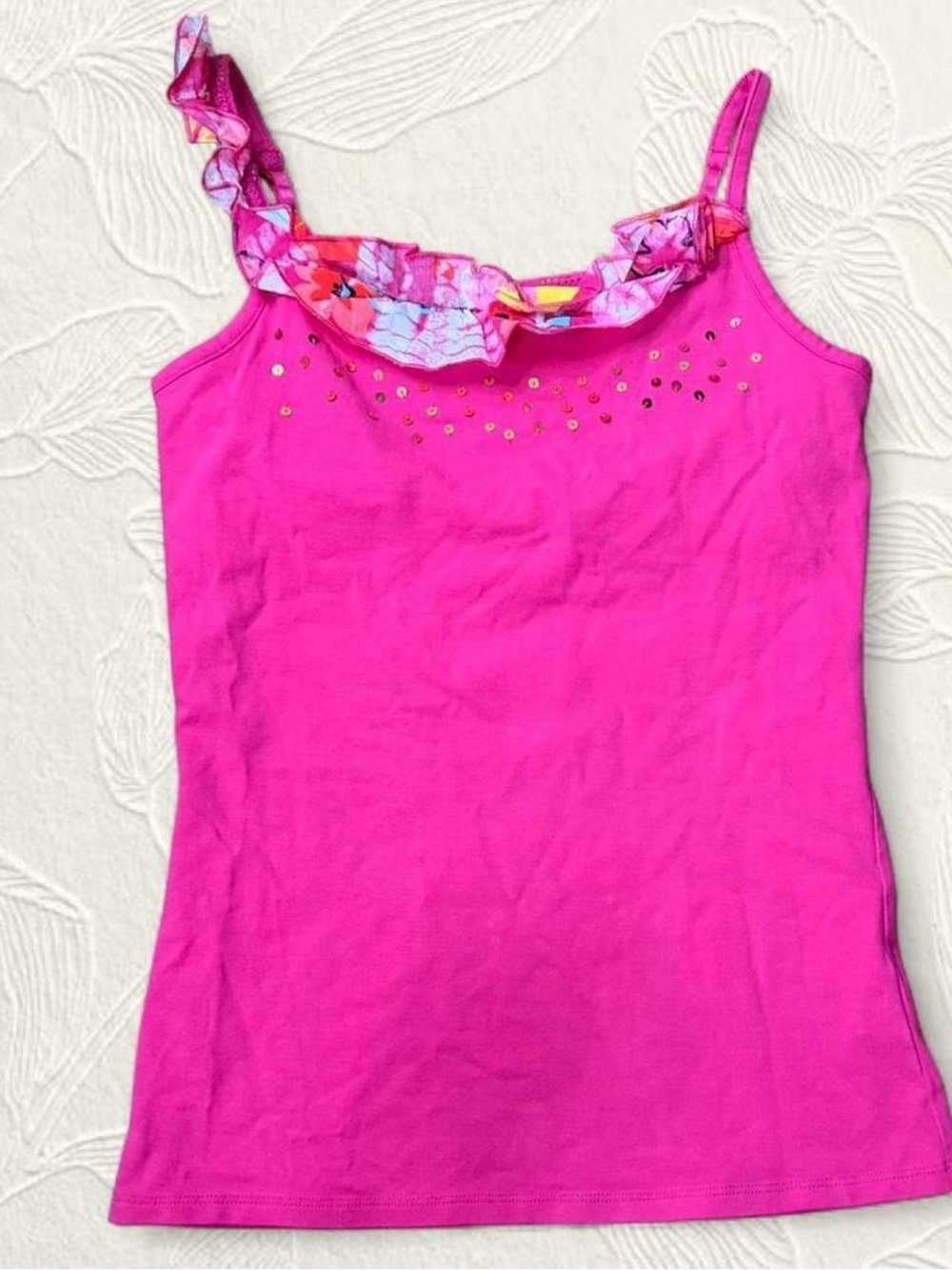 Justice Girls Pink Cami Top Size 16